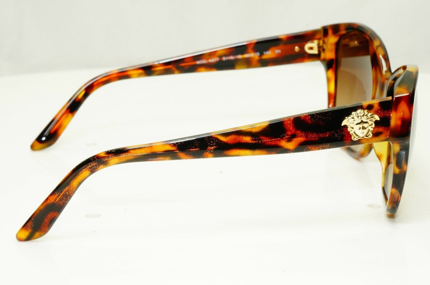 Versace Gold Medusa Brown Tortoise Shell Sunglasses Womens Square 4277 5115/13