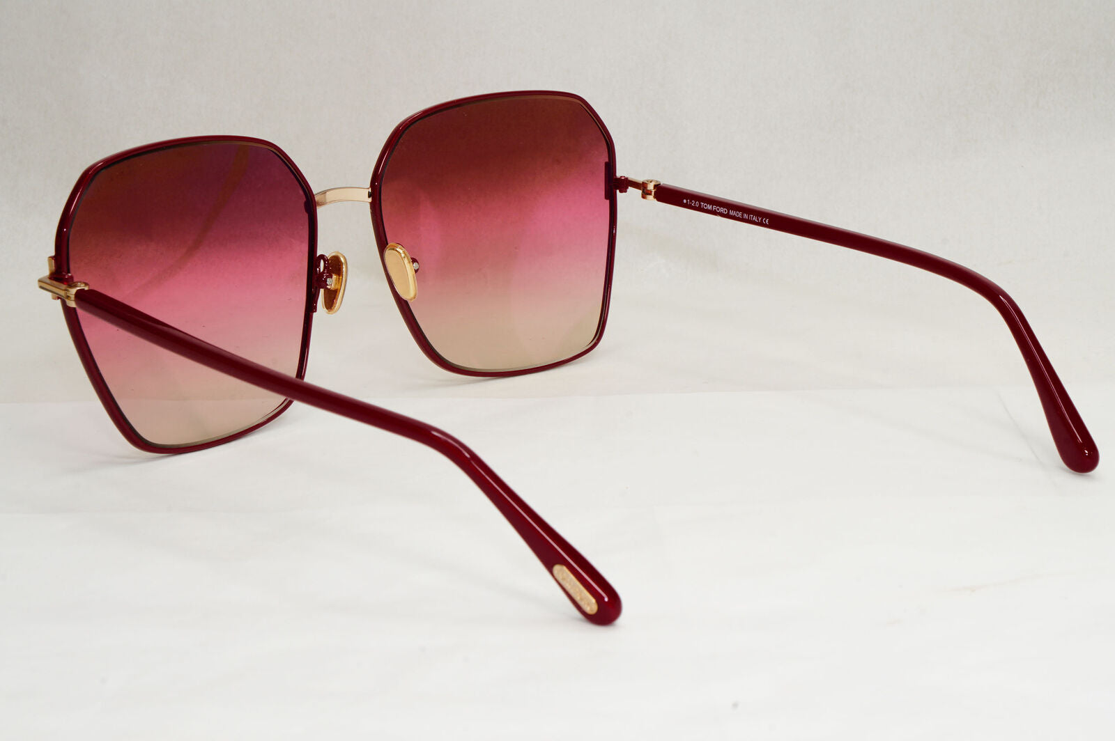 Tom Ford Sunglasses Claudia-02 Dark Red Burgundy Gradient FT0839 TF 839 69F