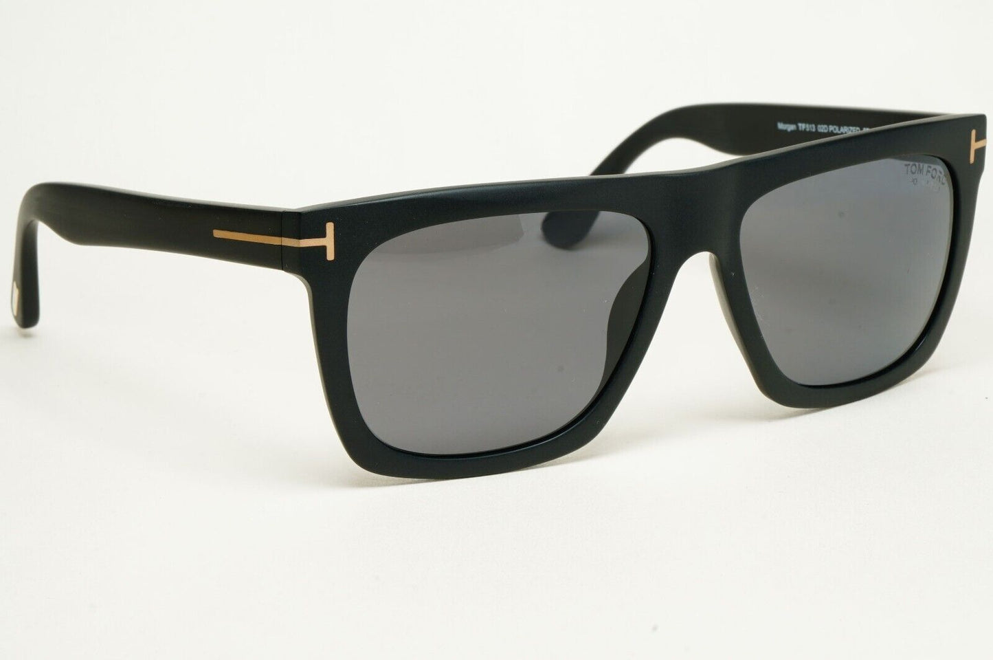 Tom Ford Sunglasses Morgan Polarized Black Matte Square FT0513 TF 513 02D 57mm