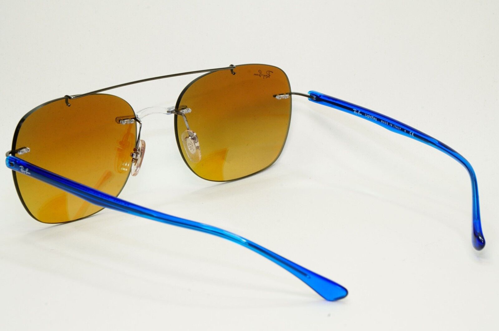 Ray-Ban Sunglasses Lightray Blue Mirror Rimless Ultralight RB 4280 6289/B7 55mm