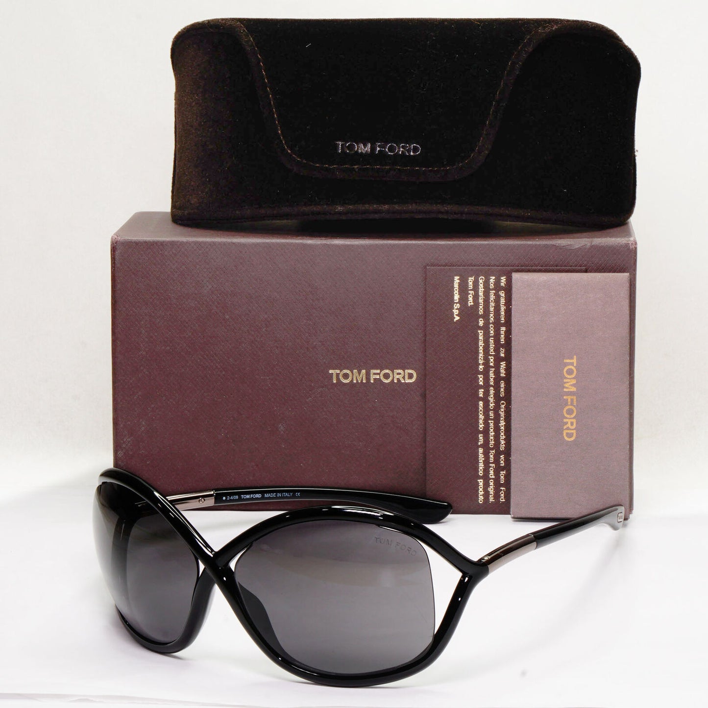 Tom Ford Sunglasses Whitney Black Square FT0009 TF9 199 151223