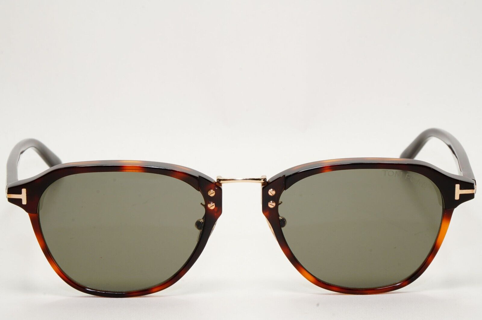 Tom Ford Sunglasses Brown Tortoiseshell Green Square FT0878-D TF 878-D 52N 53mm