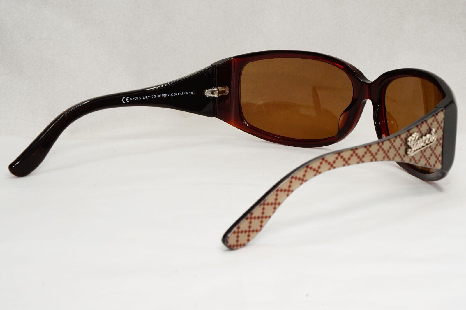 Gucci Sunglasses 2006 Monogram Vintage Brown Unisex Wrap GG 3032/NS 20E8U 270324