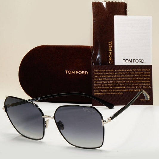 Tom Ford Sunglasses Claudia-02 Black Polarised Grey Large FT0839 TF839 01D 62mm