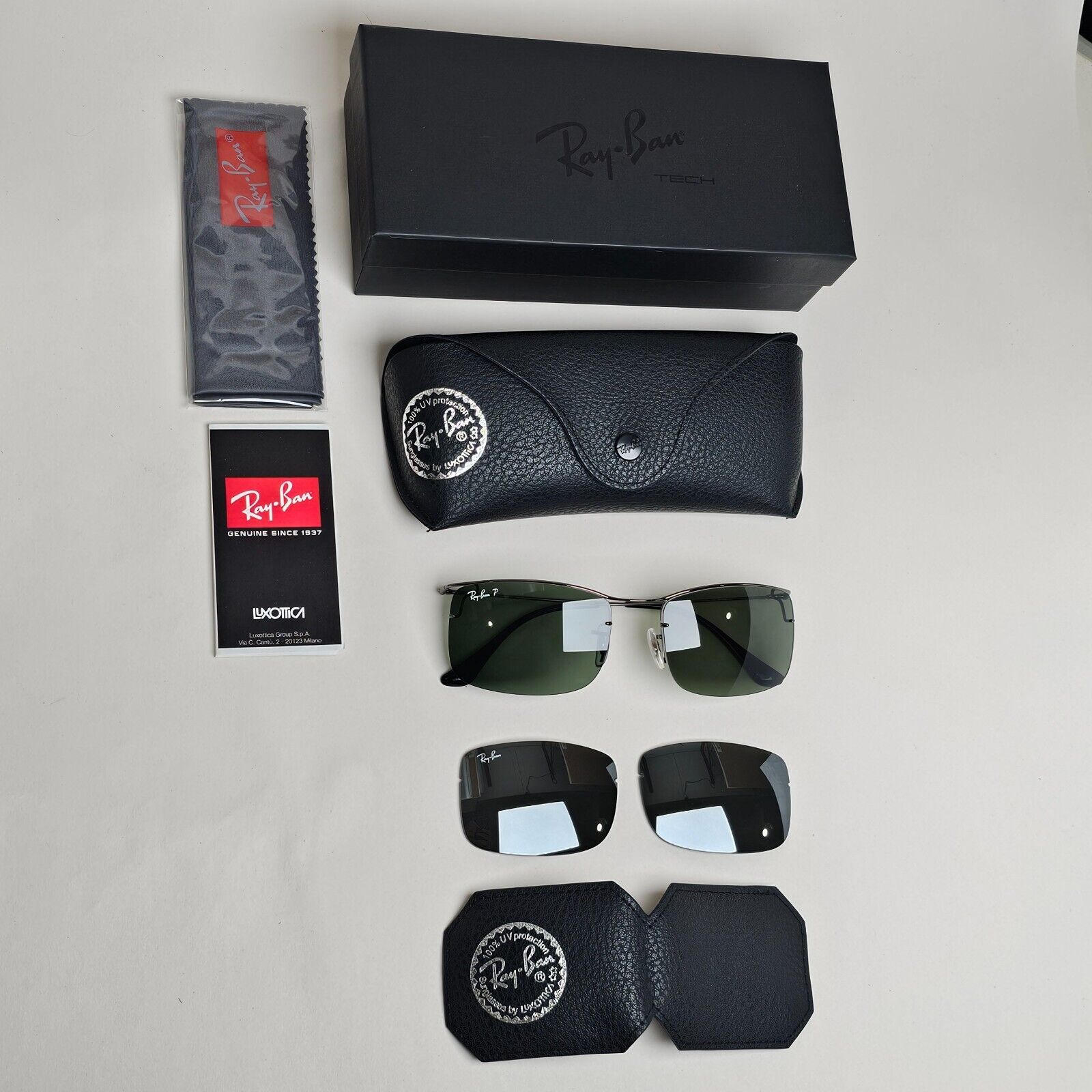 Ray-Ban Sunglasses 2010 Polarized Rimless Ultralight 2 Lens Sets RB 3499 004/9A