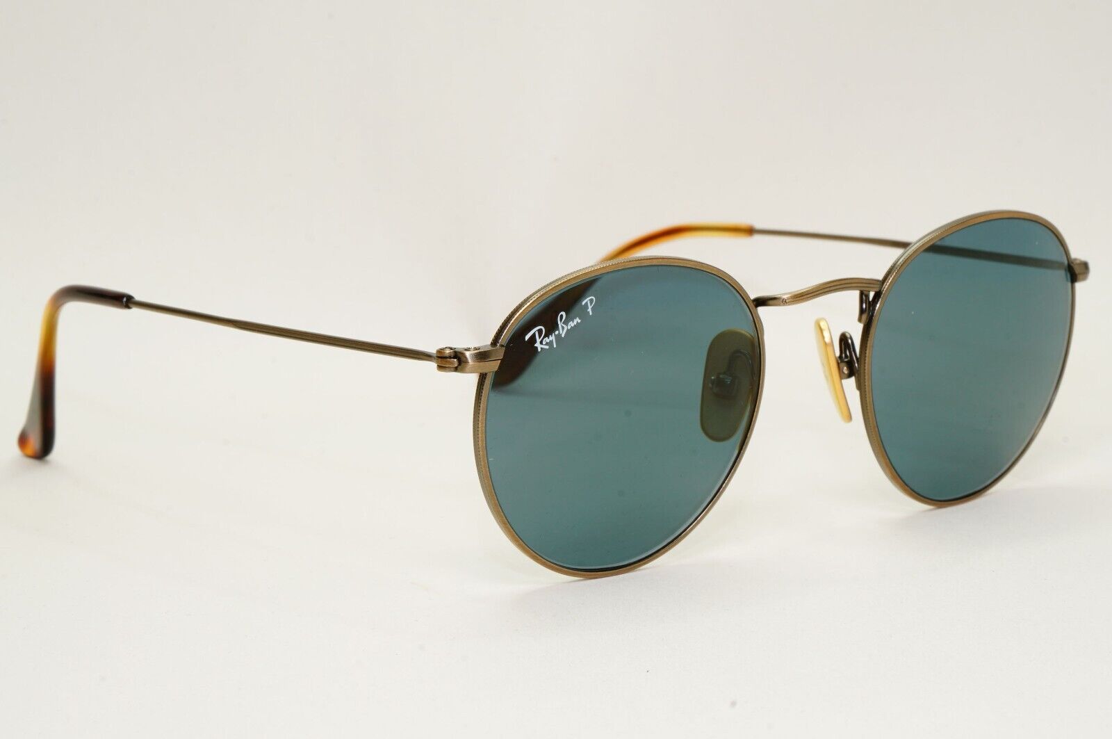 Ray-Ban Sunglasses Round Titanium Polarised Bronze Blue RB 8247 9207/T0 47mm