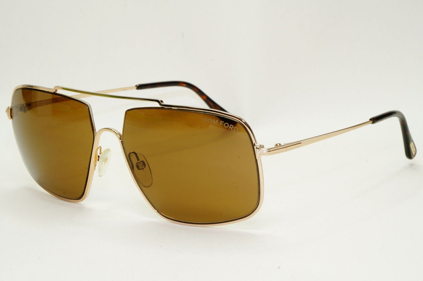 Tom Ford Sunglasses Aiden-02 Gold Brown Navigator Pilot Metal FT0585 TF 585 28E