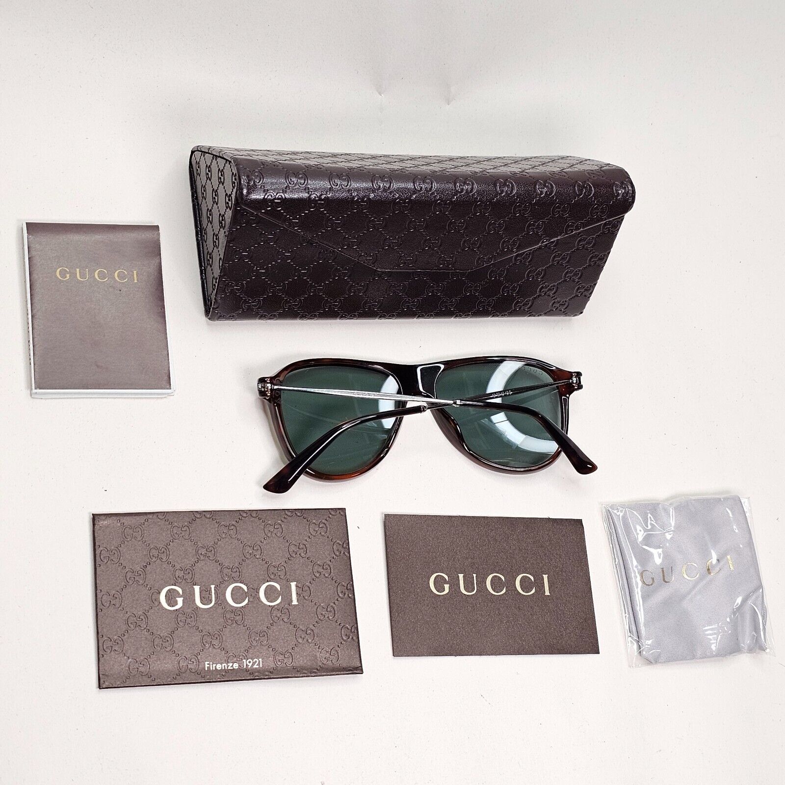 Gucci Sunglasses 2012 Vintage Brown Green Silver GG 1058/S 3MA5L 041124