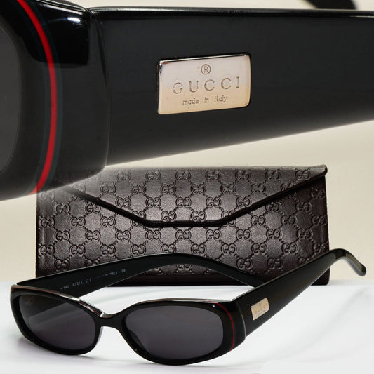 Gucci Sunglasses 1998 Vintage Black Rectangle GG 2451/S E5W Small 53mm 141024