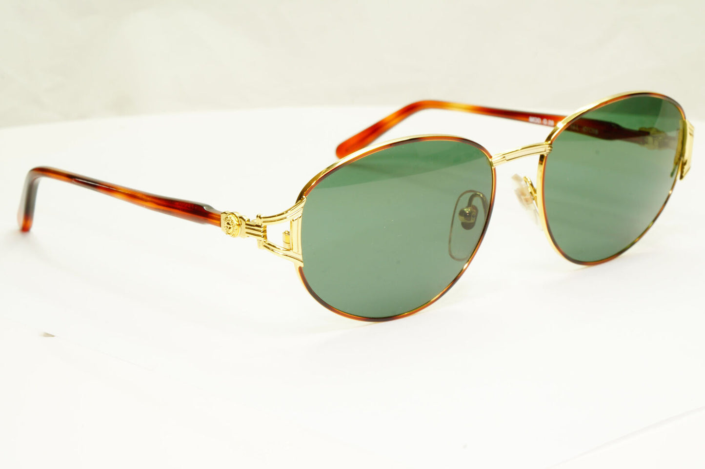 Gianni Versace 1995 Vintage Gold Medusa Green Brown Sunglasses MOD G28 COL 14L B