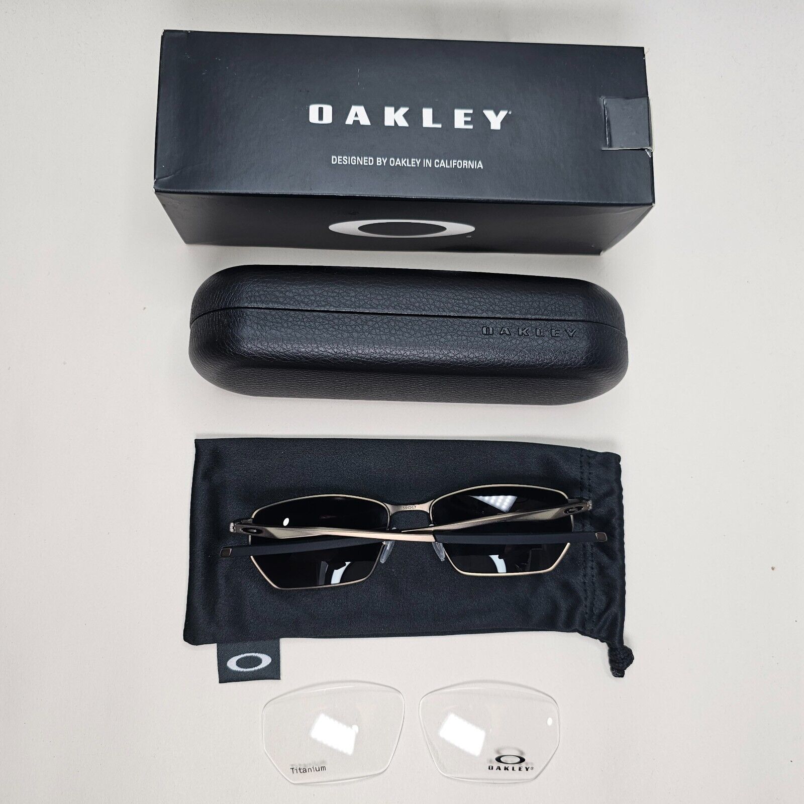 Oakley Sunglasses Monohull Pewter Bronze Black Metal OX 5151 02 55mm