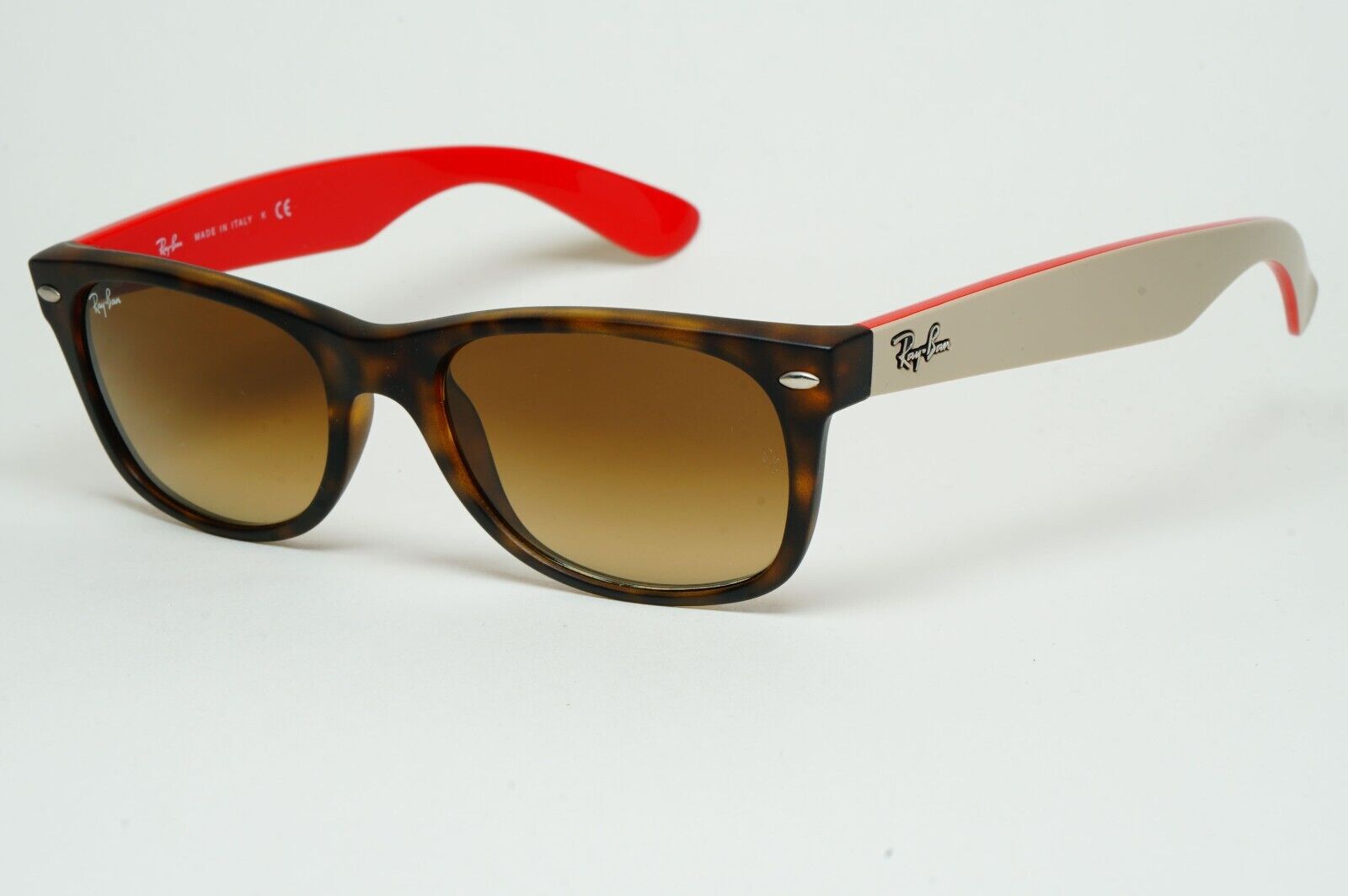 Ray-Ban Sunglasses New Wayfarer Brown Tortoise Beige RB 2132 6181/85 52mm