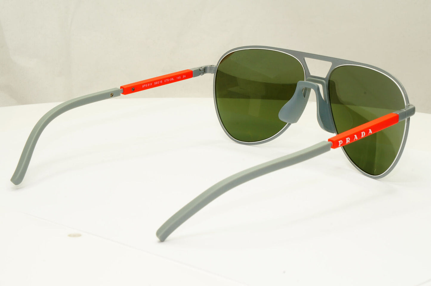 Prada Blue Mirror Sunglasses Grey Pilot Red Mens Fashion SPS 51X 07S-08L PS51XS