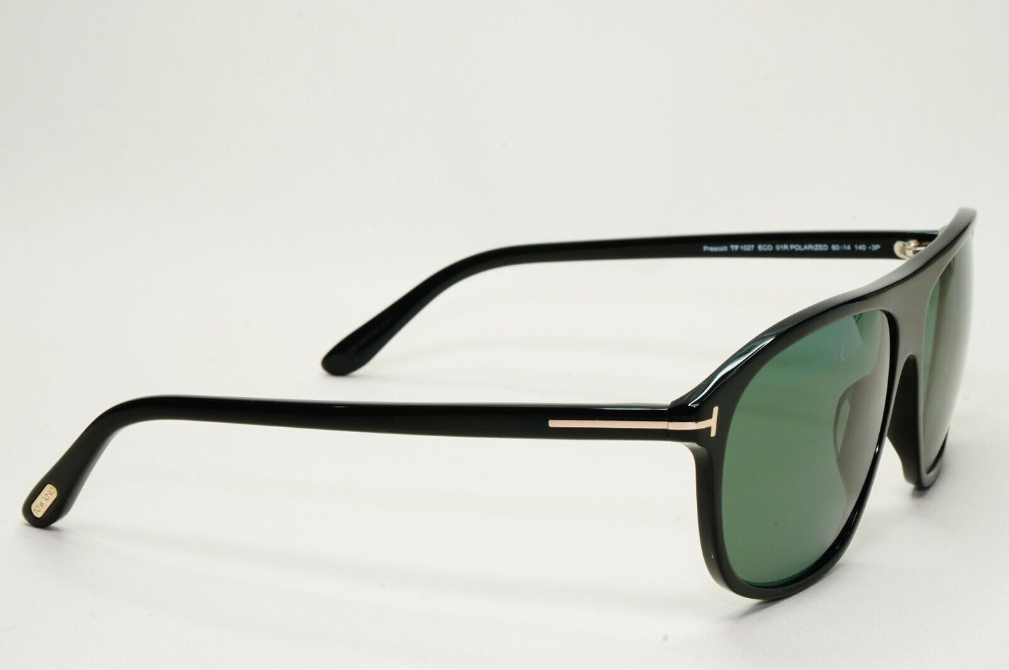 Tom Ford Sunglasses Prescott Polarised Black Green Square FT1027 TF 1027 01R