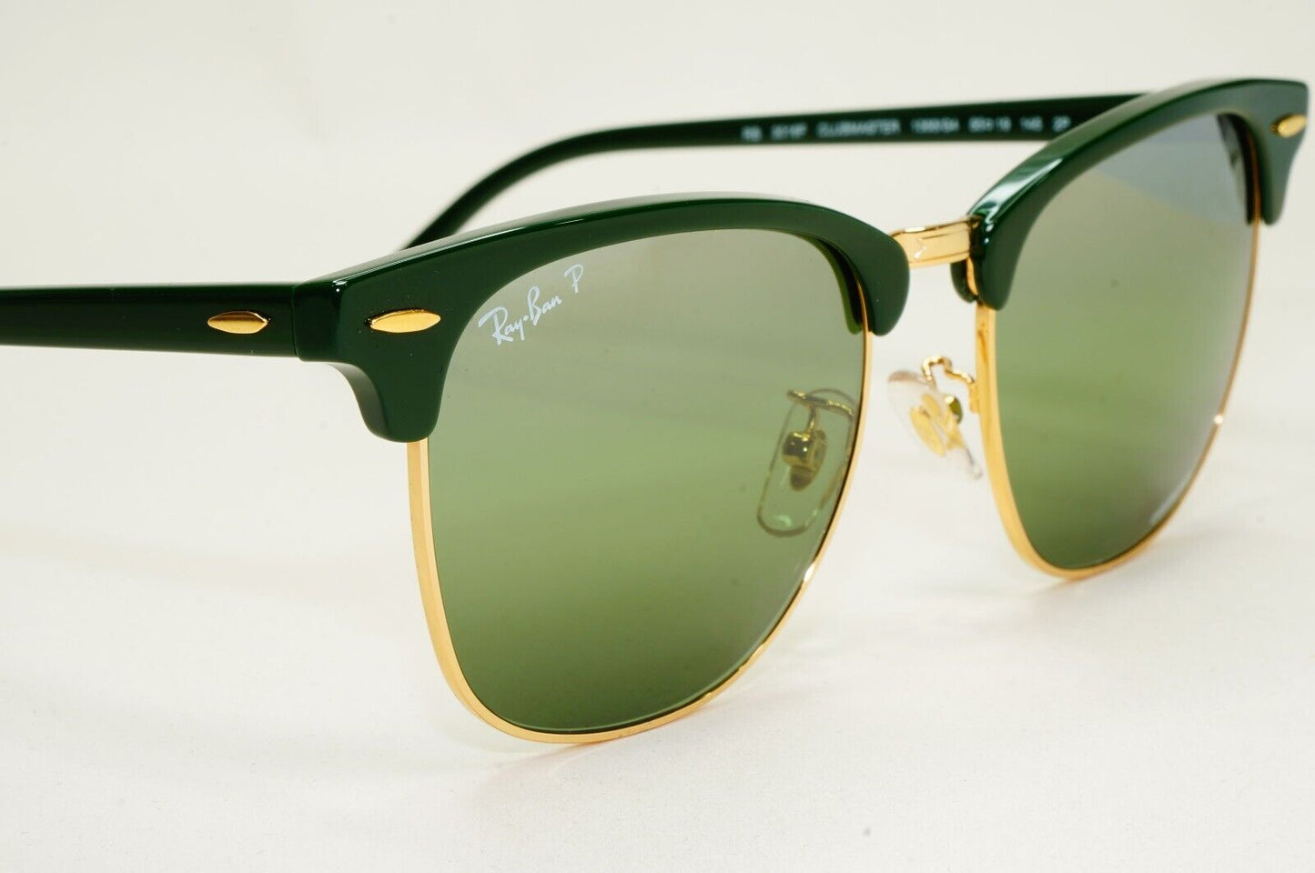 Ray-Ban Sunglasses Clubmaster Chromance Polarised Mirror Green RB 3016-F 1368/G4