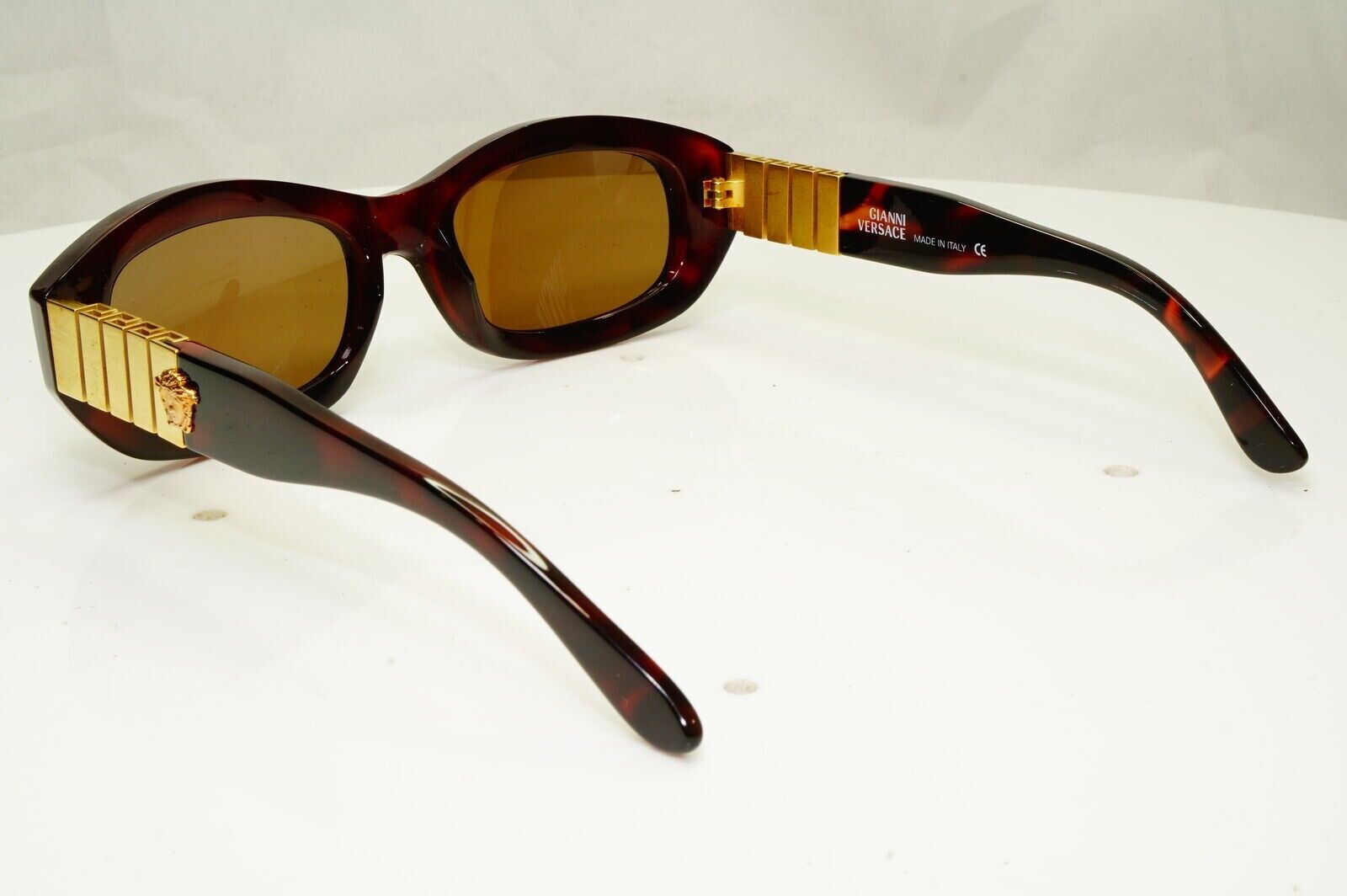 Gianni Versace Sunglasses 1996 Vintage Brown Gold Medusa MOD 481/B COL 900