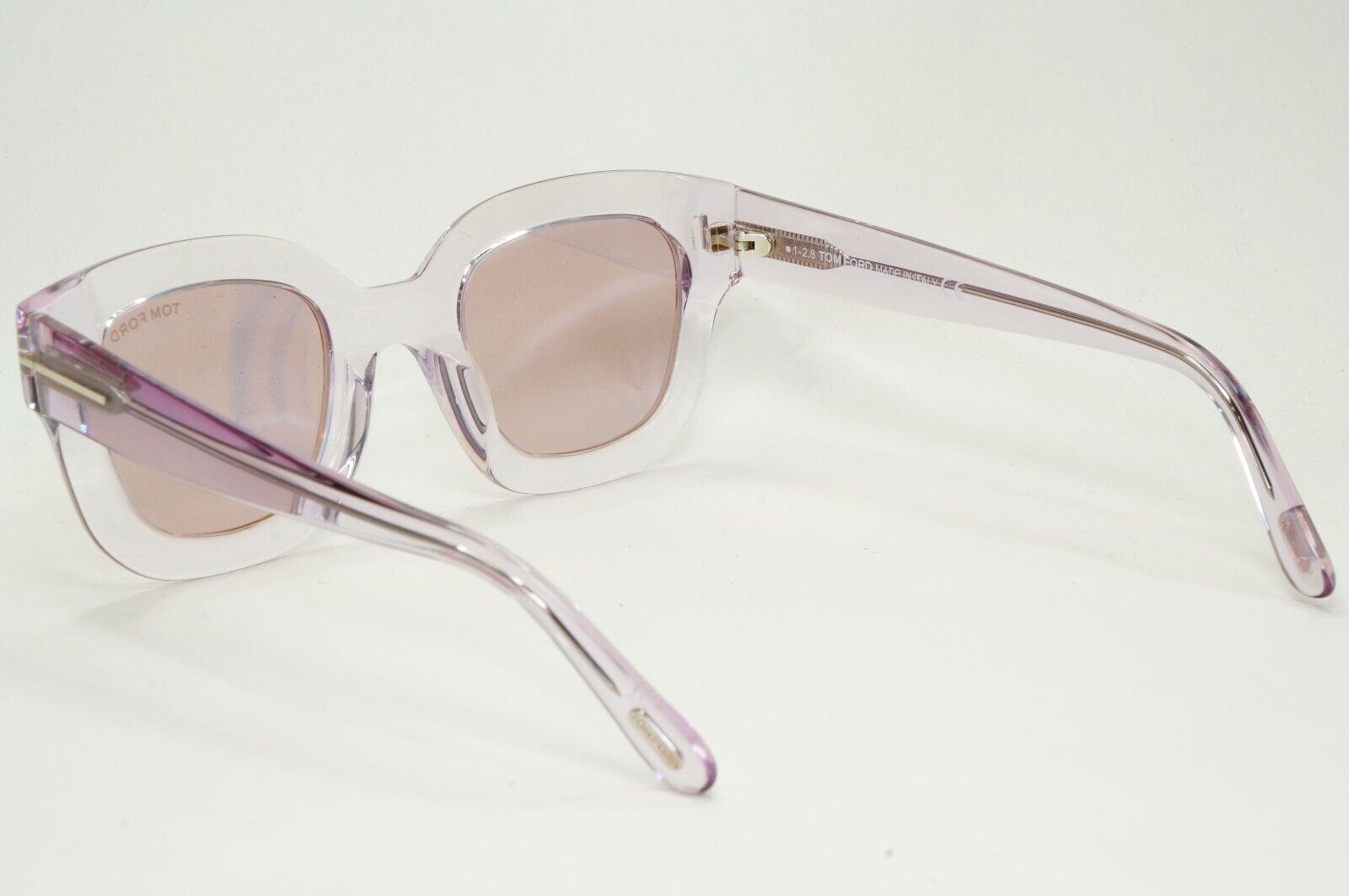 Tom Ford Sunglasses Pia Lilac Pale Transparent Square FT0659 TF 659 78Z 48mm