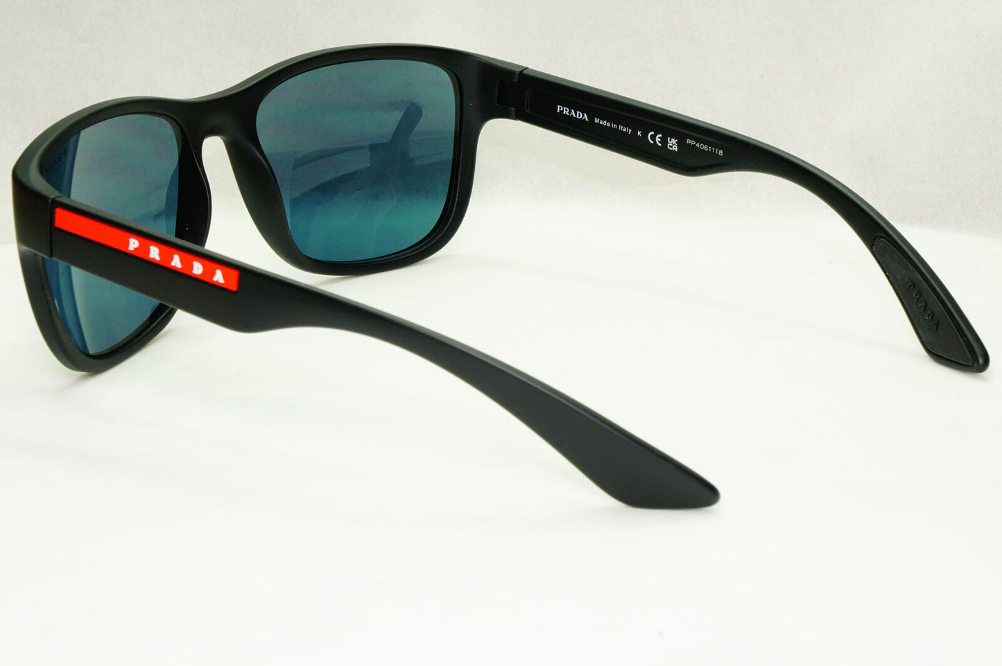 Prada Sunglasses Black Blue Tuning Rubber Square PS01US SPS 01U DG0-09R 59mm