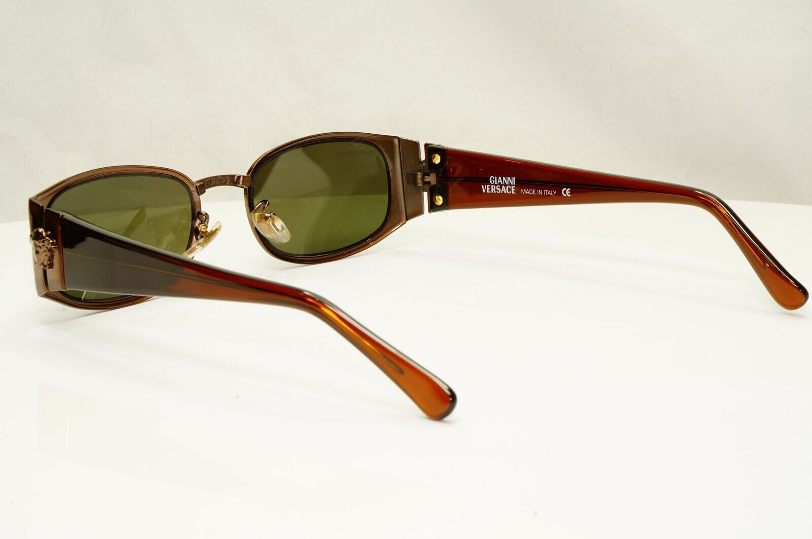 Gianni Versace 1996 Vintage Copper Brown Medusa Sunglasses MOD X31 COL 53M