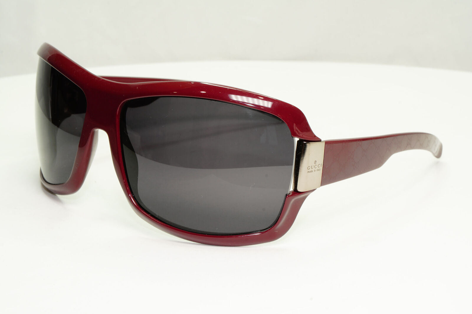 Gucci 2005 Monogram Sunglasses Burgundy Deep Red Black Vintage GG 1546/S BPAMD