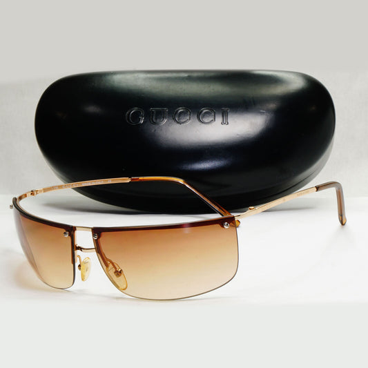 Gucci Sunglasses 2003 Vintage Wrap Gold Brown Gradient GG 2653/S OOOBA 130124