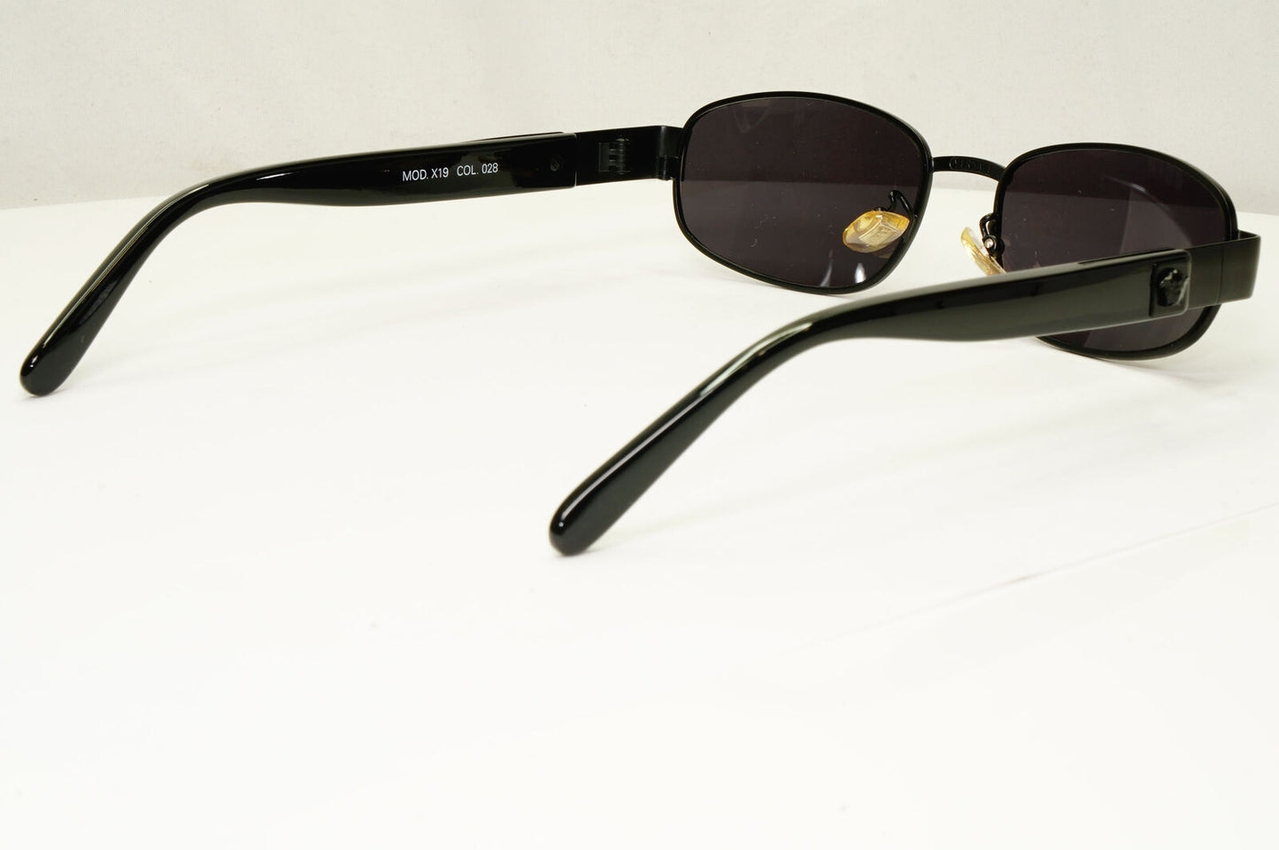 Gianni Versace 1996 Vintage Mens Metal Black Medusa Sunglasses MOD X19 COL 028