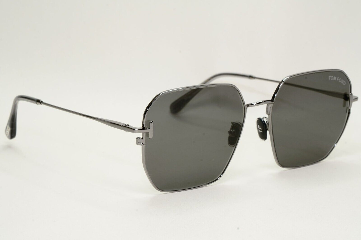 Tom Ford Sunglasses Unisex Gunmetal Grey Angular Geometric FT0967-K TF 967-K 08A