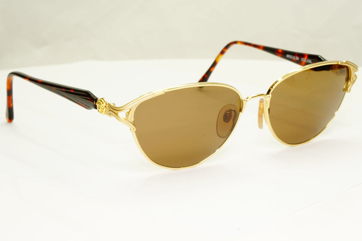 Gianni Versace 1995 Vintage Gold Medusa Brown Retro Sunglasses MOD G36 COL 03L