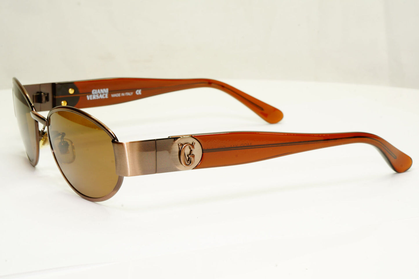 Gianni Versace 1996 Sunglasses Vintage Unisex Brown Copper GV MOD X11 COL 53M