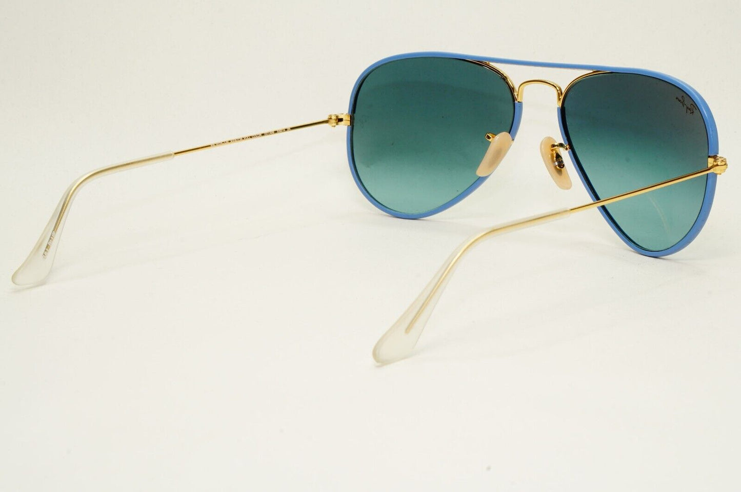 Ray-Ban Sunglasses Aviator Full Color Blue Gold RB 3025-J-M 001/4M Small 55mm