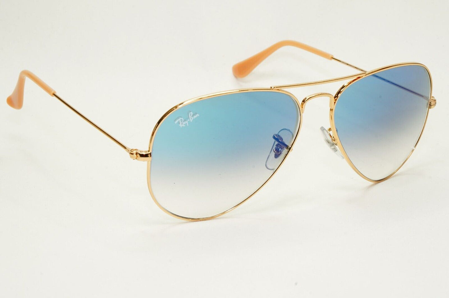 Ray-Ban Sunglasses Aviator Gold Blue Gradient Pilot RB 3025 001/3F 58mm