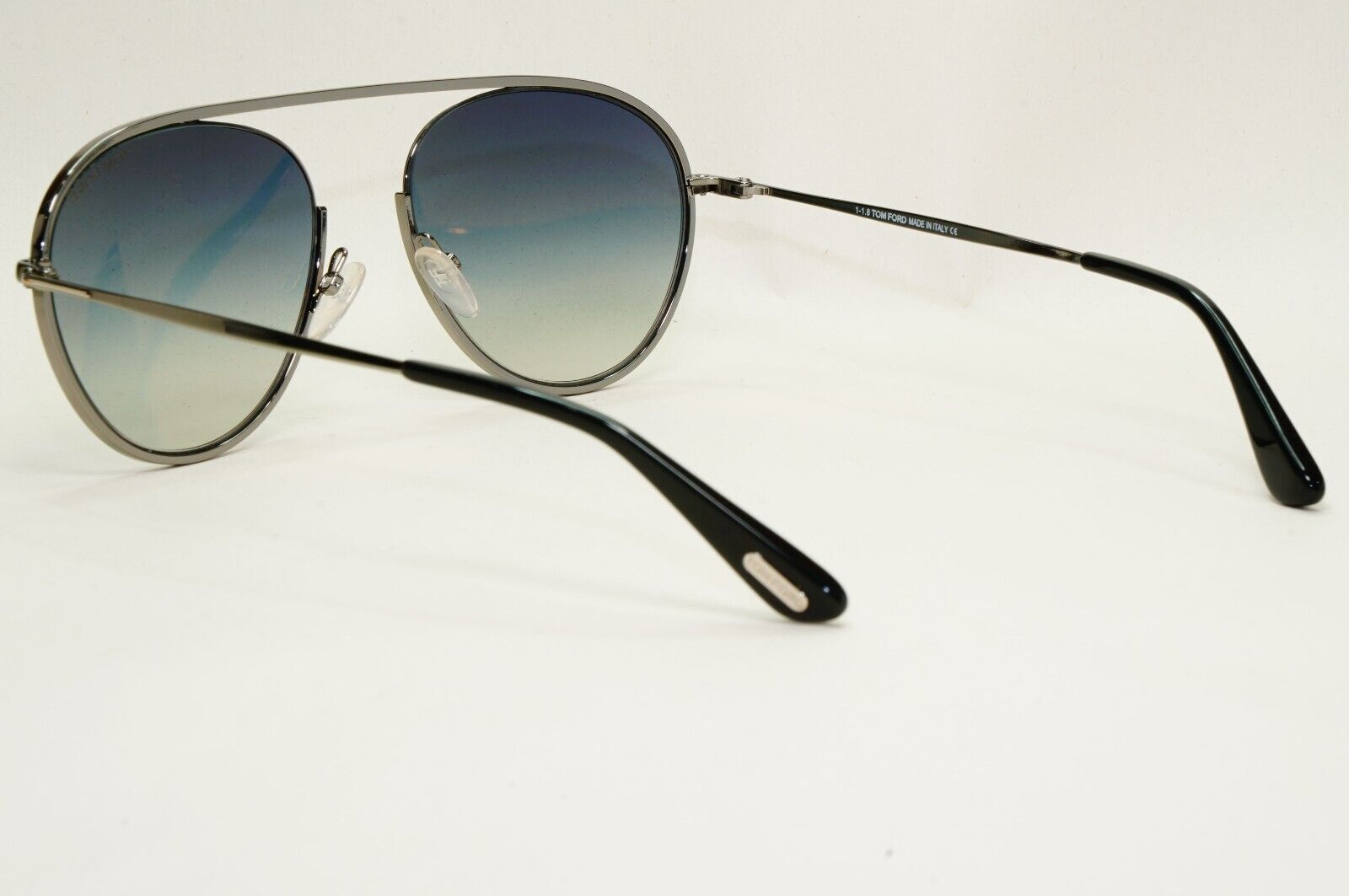 Tom Ford Sunglasses Keith-02 Shiny Gunmetal Blue Pilot FT0599 TF 599 08W 55mm