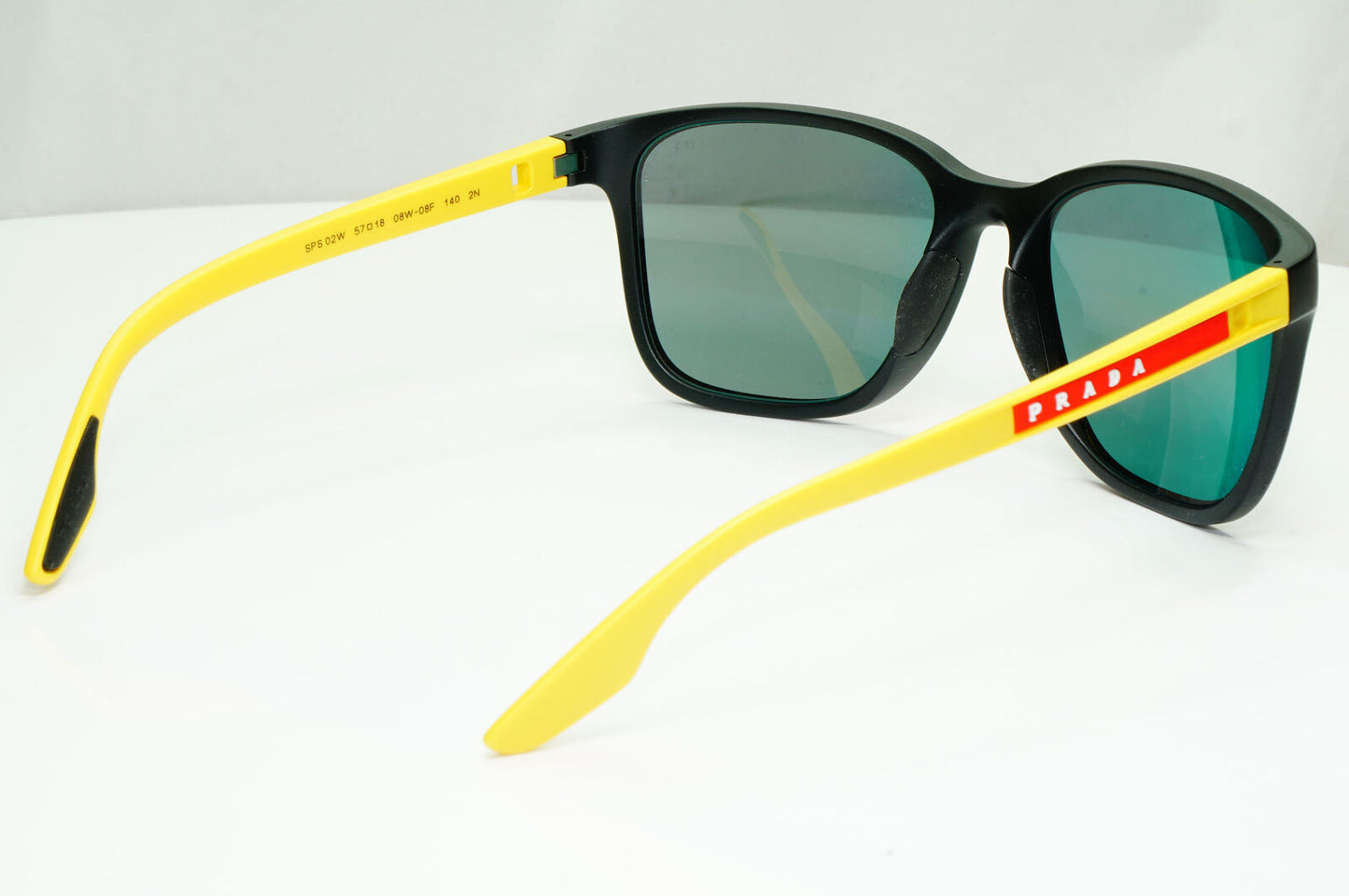 Prada Black Yellow Sunglasses Mirror Chameleon Square PS02WS SPS 02W 08W-08F