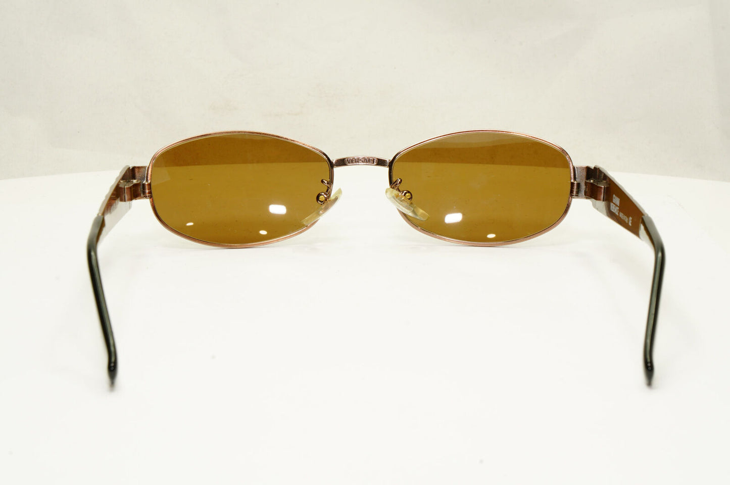 Gianni Versace 1996 Vintage Copper Medusa Brown Metal Sunglasses MOD X36 COL 53M