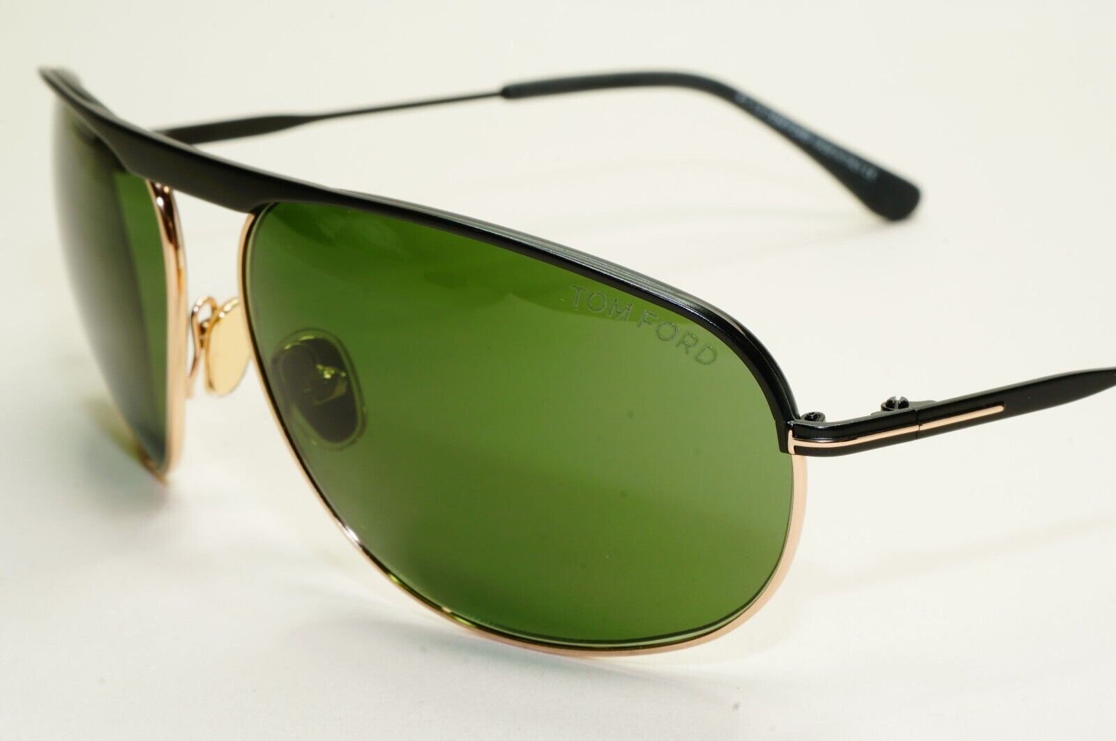 Tom Ford Sunglasses Gabe Black Gold Green Wrap Pilot FT0774 TF 774 02N 63mm