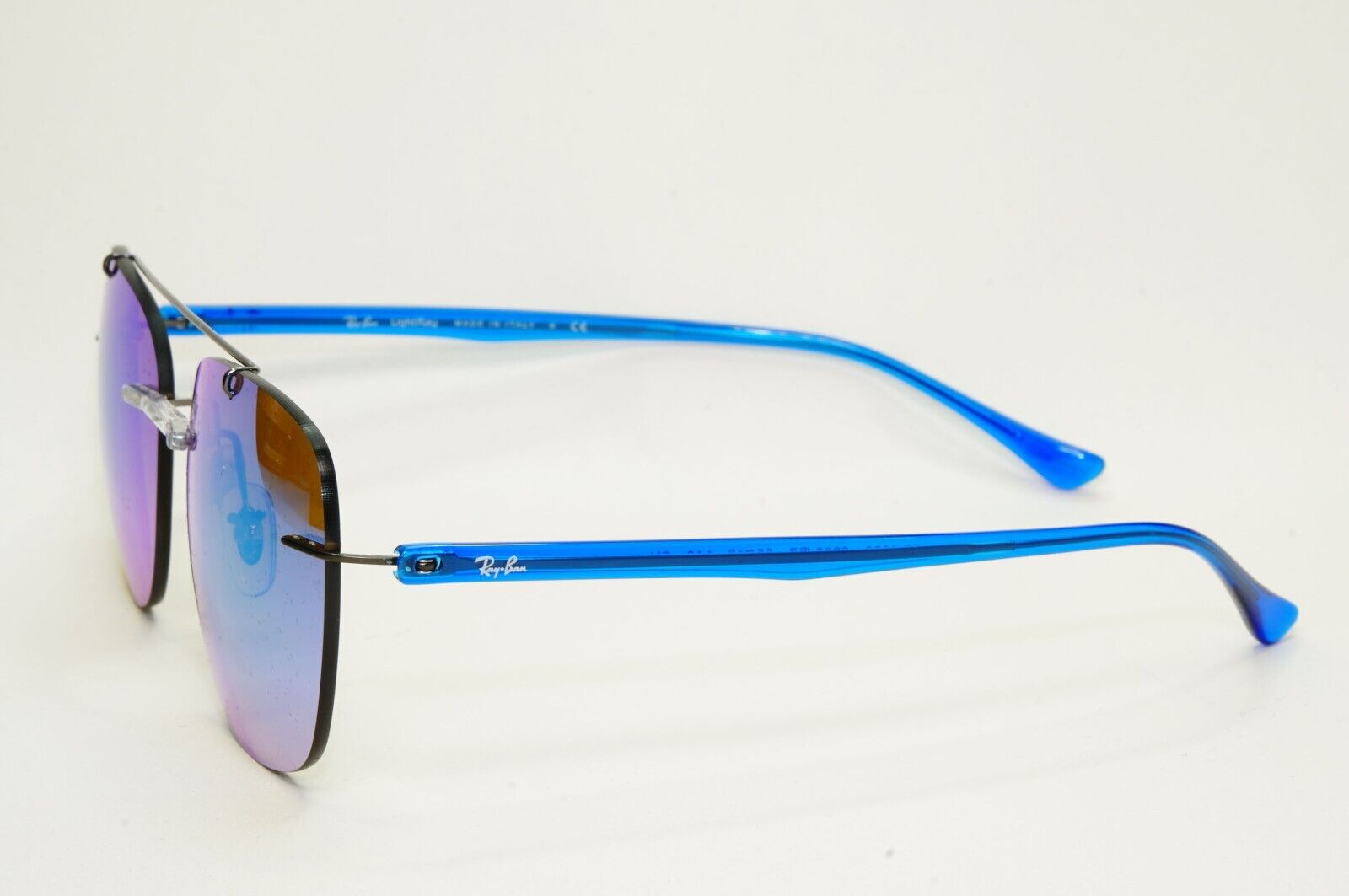 Ray-Ban Sunglasses Lightray Blue Mirror Rimless Ultralight RB 4280 6289/B7 55mm