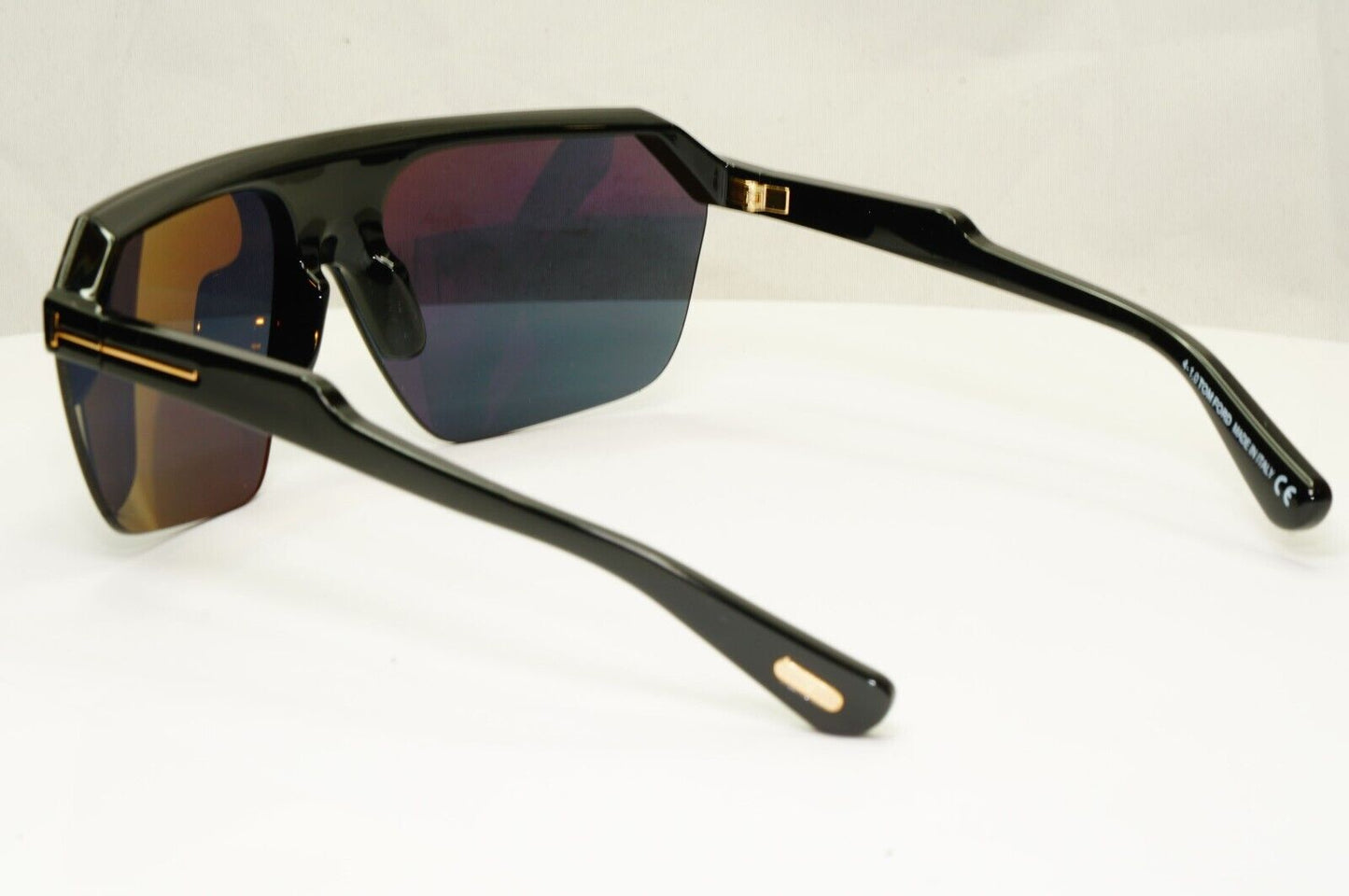 Tom Ford Mens Shield Visor Glossy Black Sunglasses Razor TF 797 01A 301024