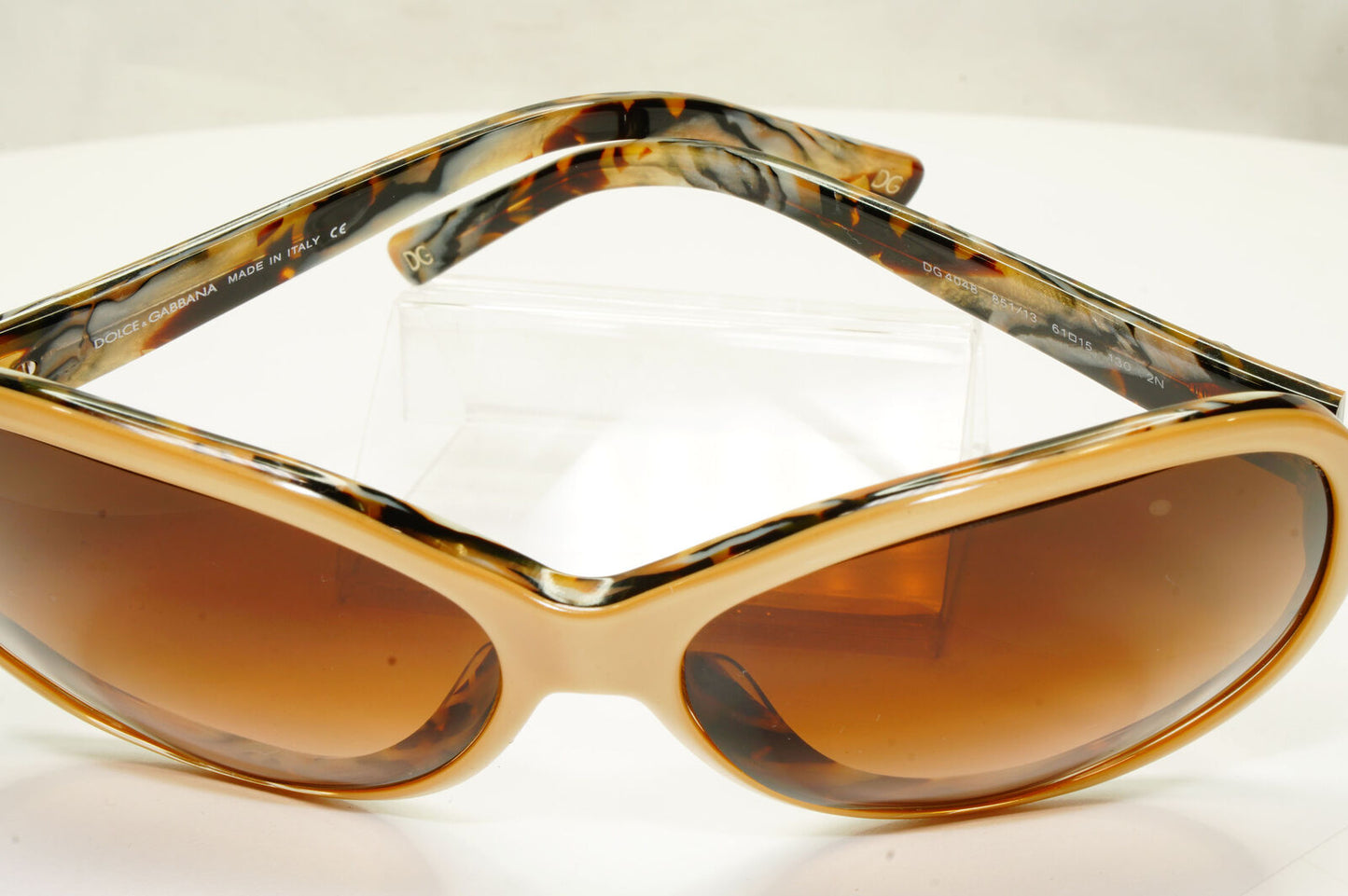 Authentic Dolce & Gabbana Womens Sunglasses Marble Brown DG 4048 851/13 240122