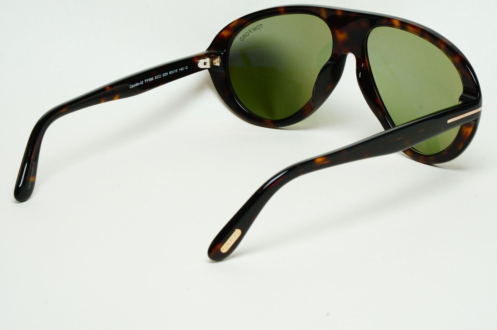 Tom Ford Sunglasses Camillo-02 Tortoiseshell Brown Green Unisex FT0988 TF988 52N