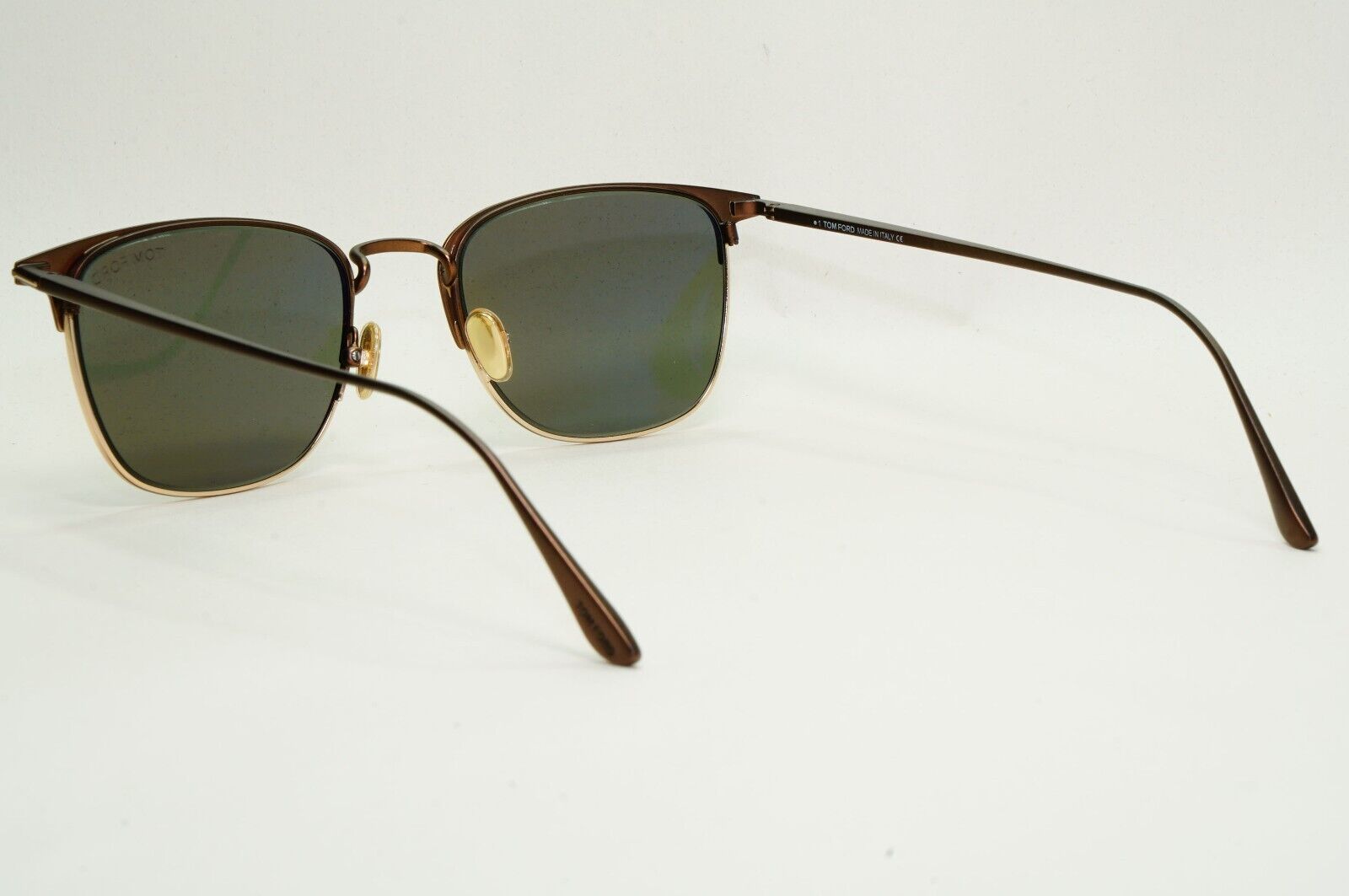 Tom Ford Sunglasses Brown Green Metal Square Liv FT0851 TF 851 49N 52mm