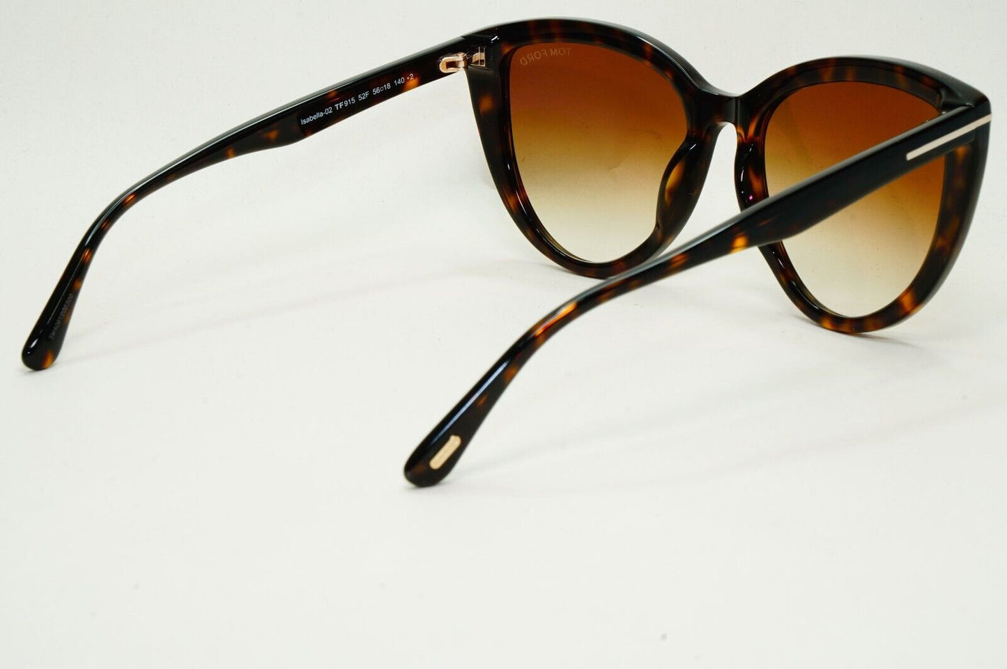 Tom Ford Sunglasses Isabella-02 Brown Tortoiseshell Cat Eye FT0915 TF 915 52F