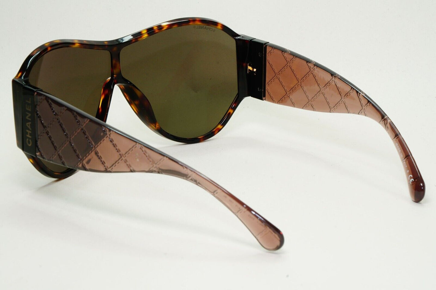 Chanel Sunglasses Oversized Brown Tortoise Shield Visor Large 5426 c.714/3