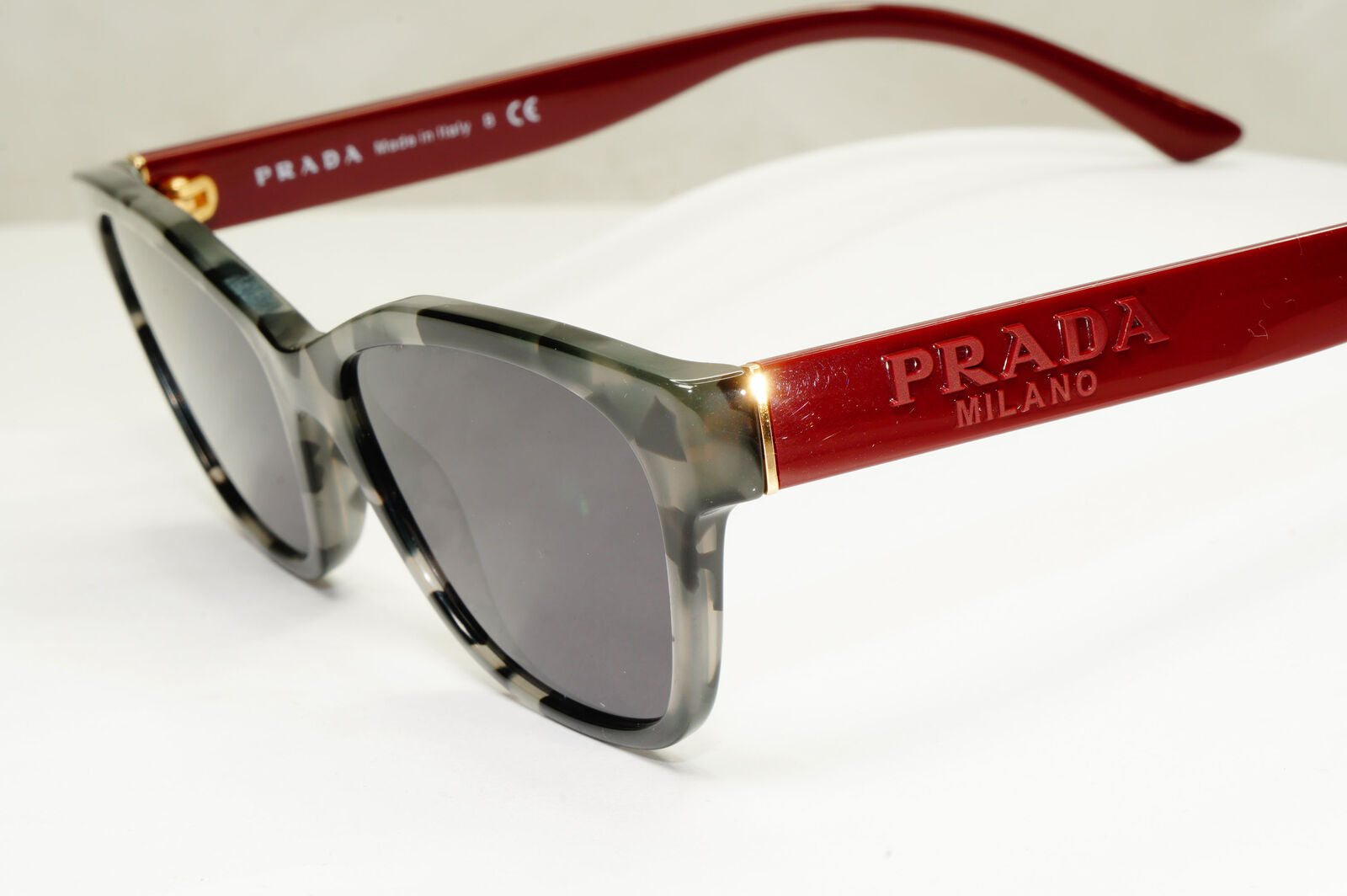 Prada Sunglasses Black Burgundy Red Tortoise PR03WV VPR 03W 510-1O1 180323