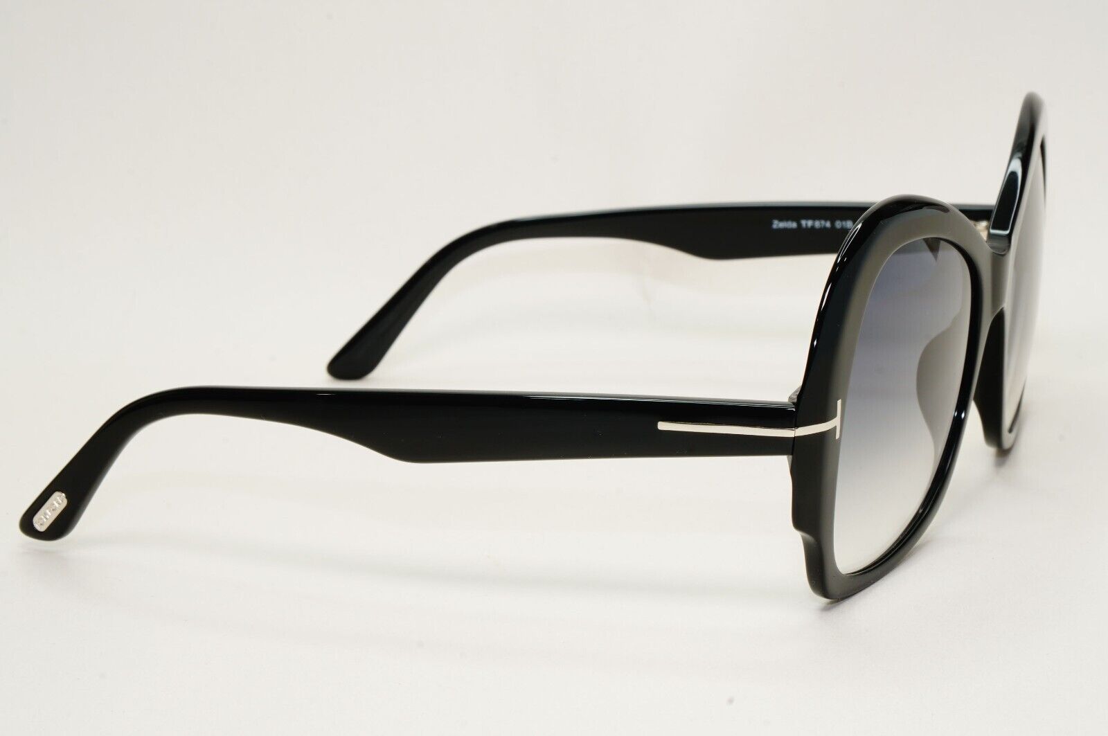 Tom Ford Sunglasses Zelda Black Glossy Grey Gradient Large FT0874 TF 874 01B