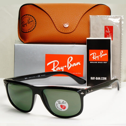 Ray-Ban Sunglasses Polarised Black Green Square Boyfriend RB 4147 601/58 60mm