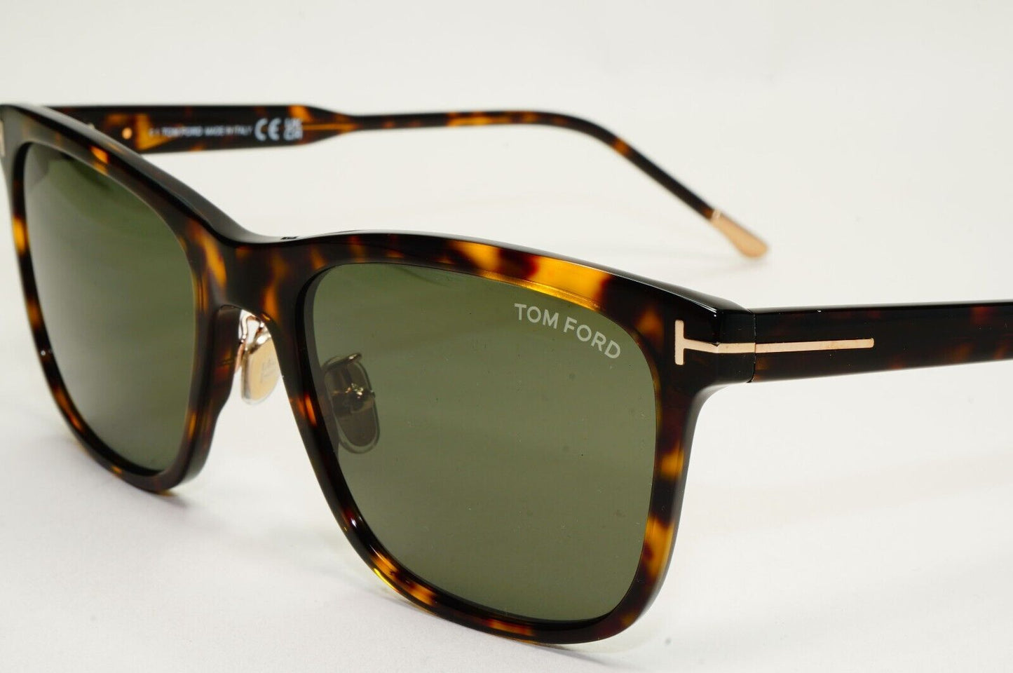 Tom Ford Sunglasses Brown Havana Tortoise Green Square FT0955-D TF 955-D 52N