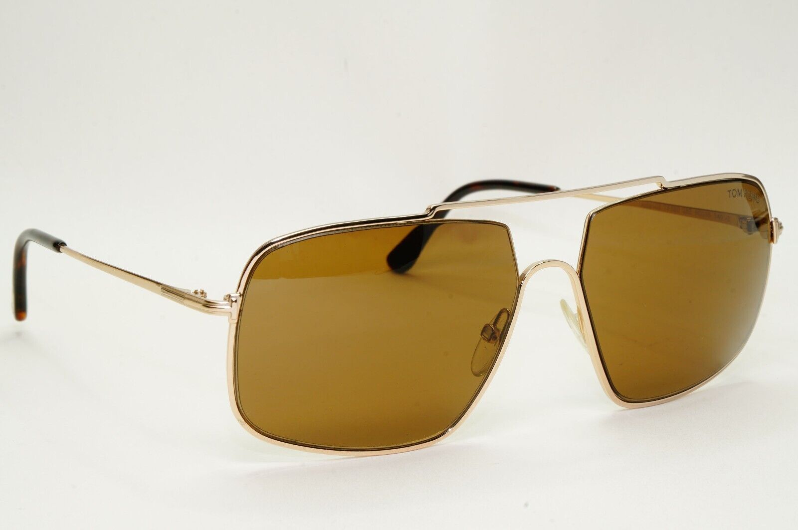 Tom Ford Sunglasses Aiden-02 Gold Brown Navigator Pilot Metal FT0585 TF 585 28E