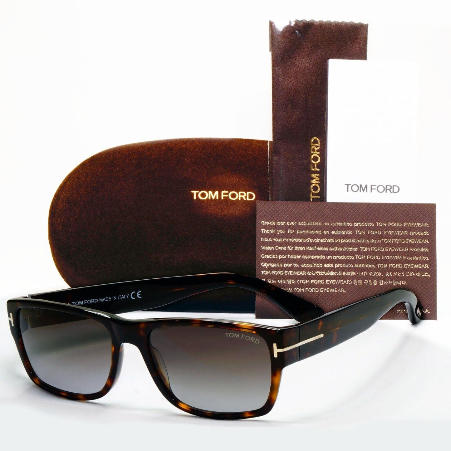 Tom Ford Sunglasses Mason Brown Tortoiseshell Grey FT0445 TF 445 52B 56mm [A]