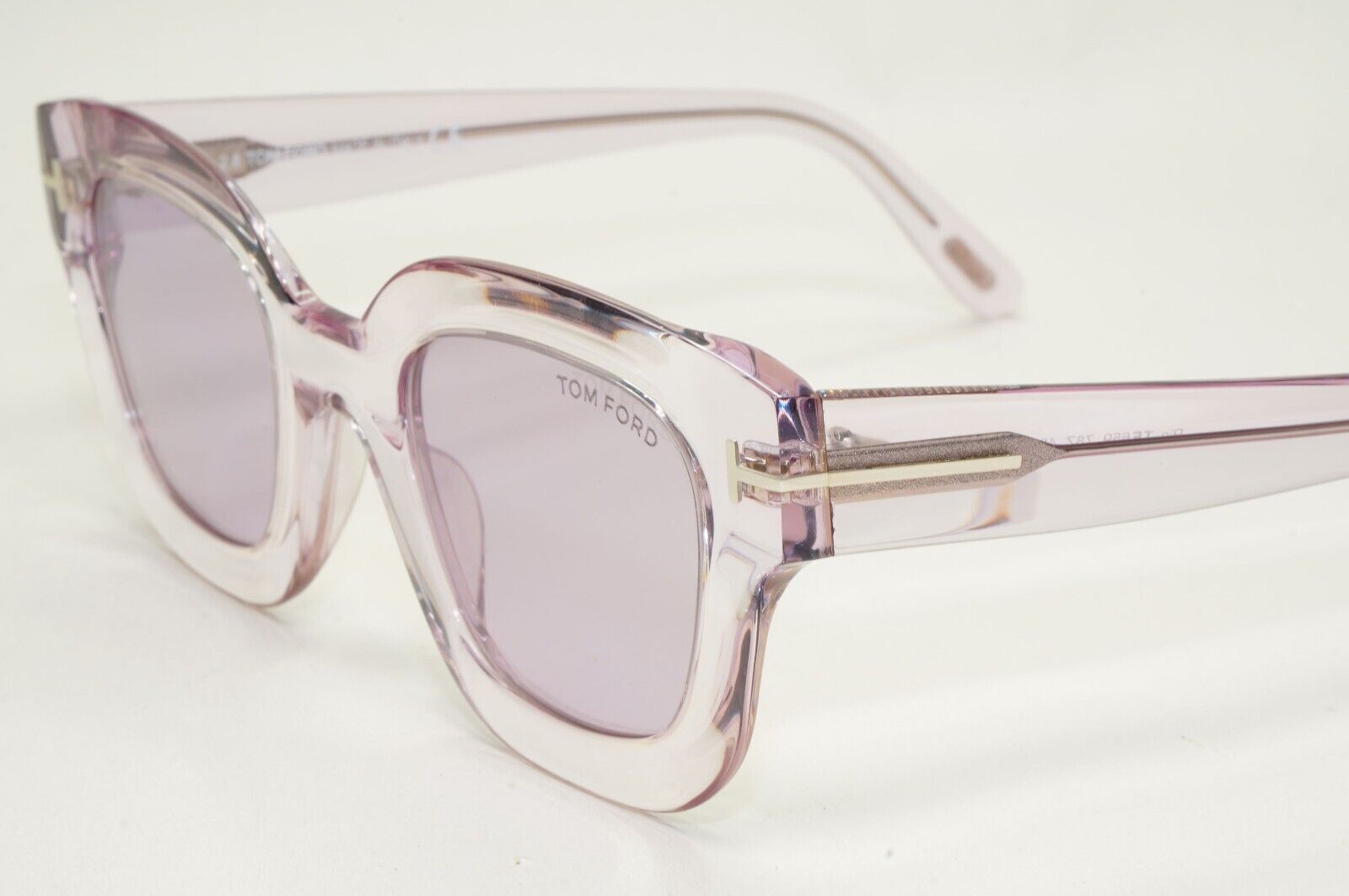 Tom Ford Sunglasses Pia Lilac Pale Transparent Square FT0659 TF 659 78Z 48mm