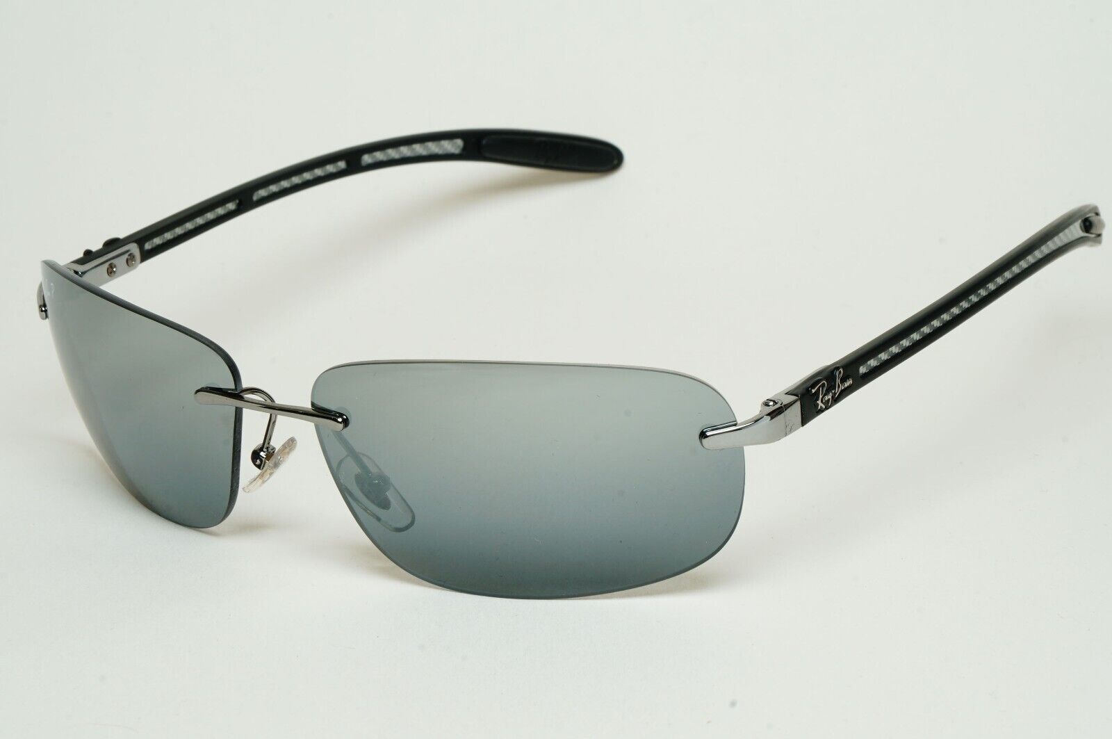 Ray-Ban Sunglasses 2011 Polarized Rimless Carbon Fibre Black RB 8303 004/82